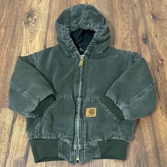 (Sold) Carhartt toddler boy lined hoodie jacket - Picture 3 of 15